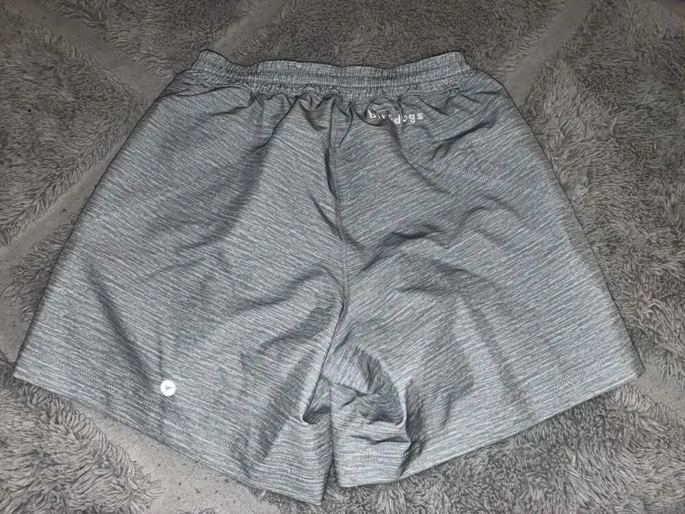 Birddogs Boom Gray Space Dye Athletic Lined Shorts Size S